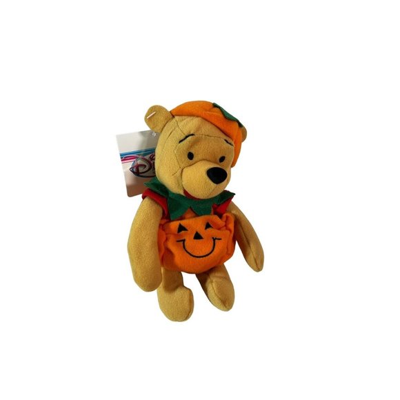 Mouseketoys Other - Halloween Disney Store Winnie the Pooh Pumpkin Pooh NEW 8" Bean Bag Plush